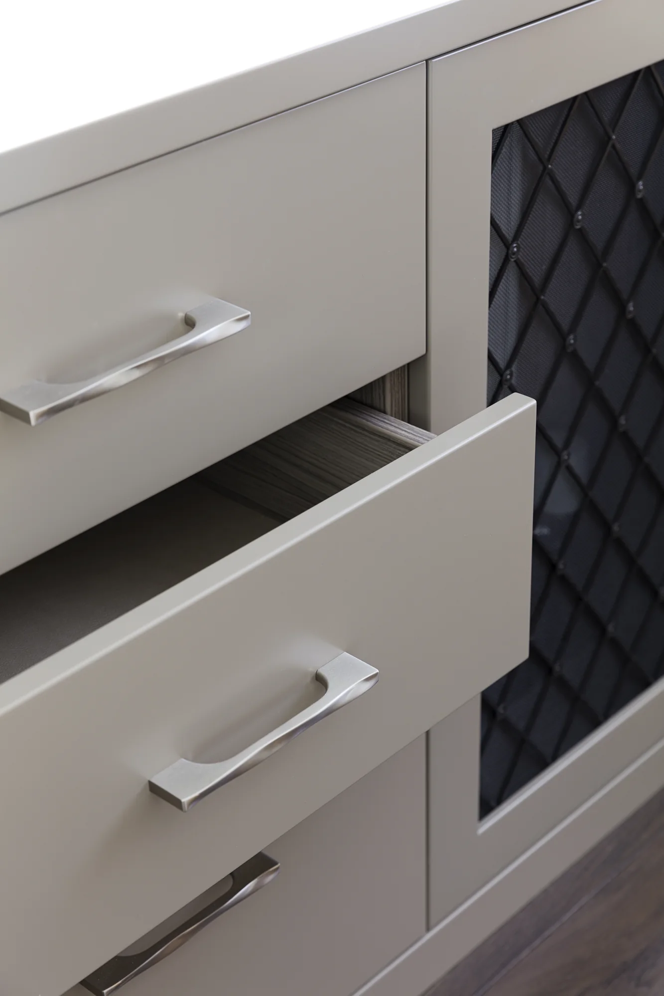 Dressing table drawer and joinery detail