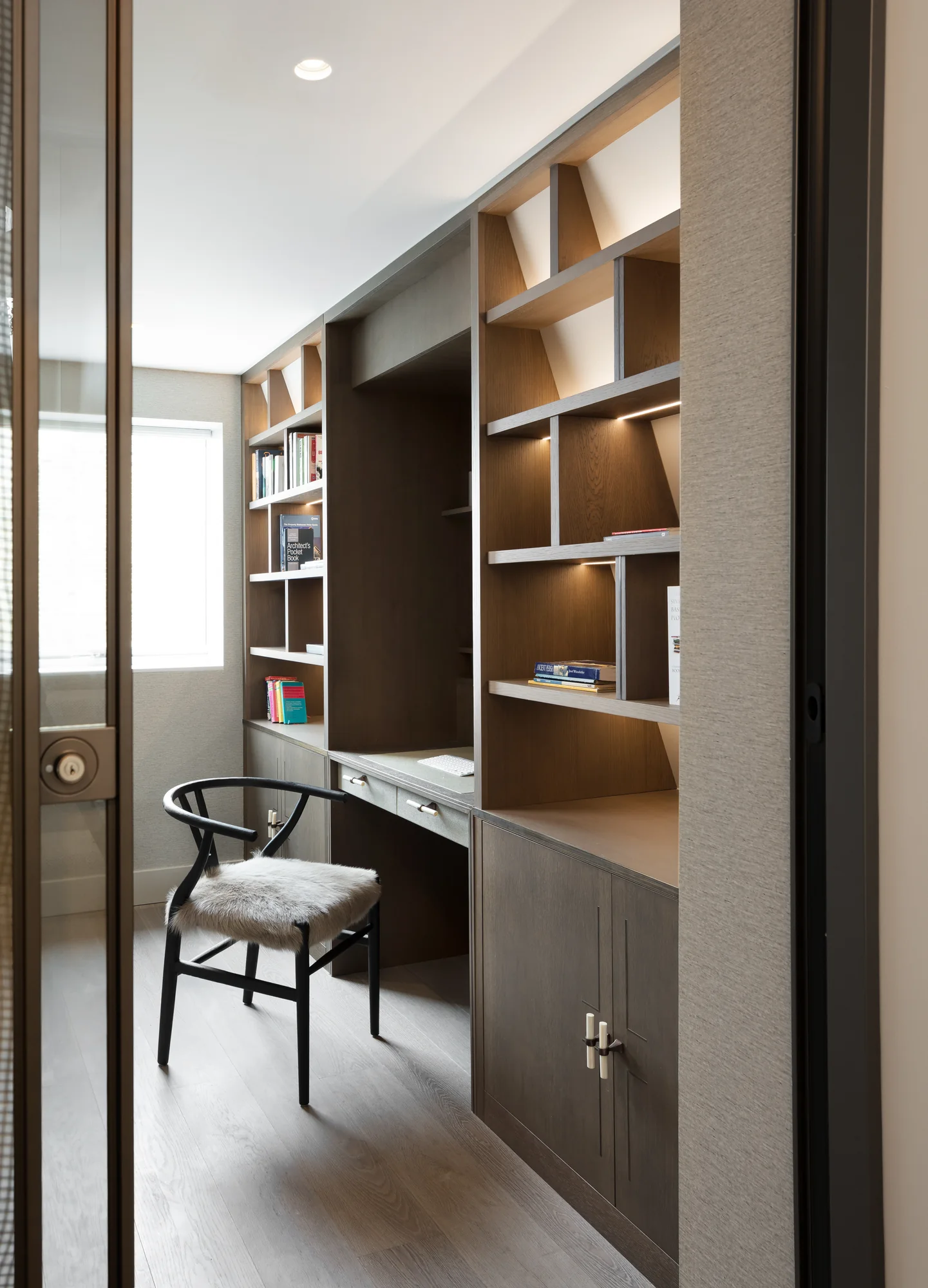 View into the home office from the doorway